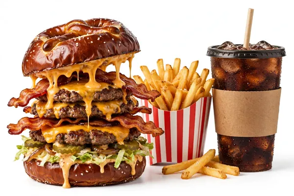 SuperSONIC Pretzel Bacon Triple SONIC Smasher Combo